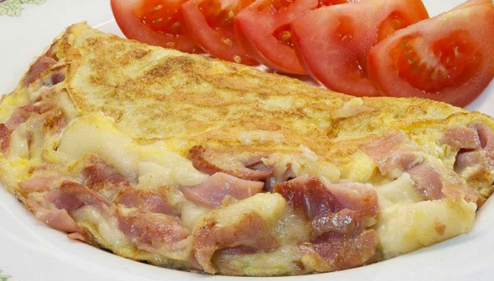 Receta de omelette de jamón y queso