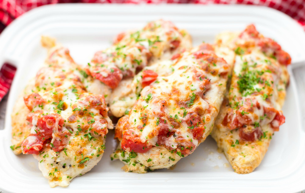 Receta de bruschetta de pollo al horno