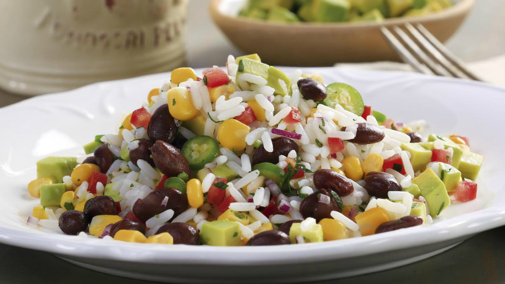 Receta de ensalada de frijoles y arroz